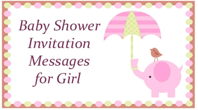 baby shower invitation messages for girl