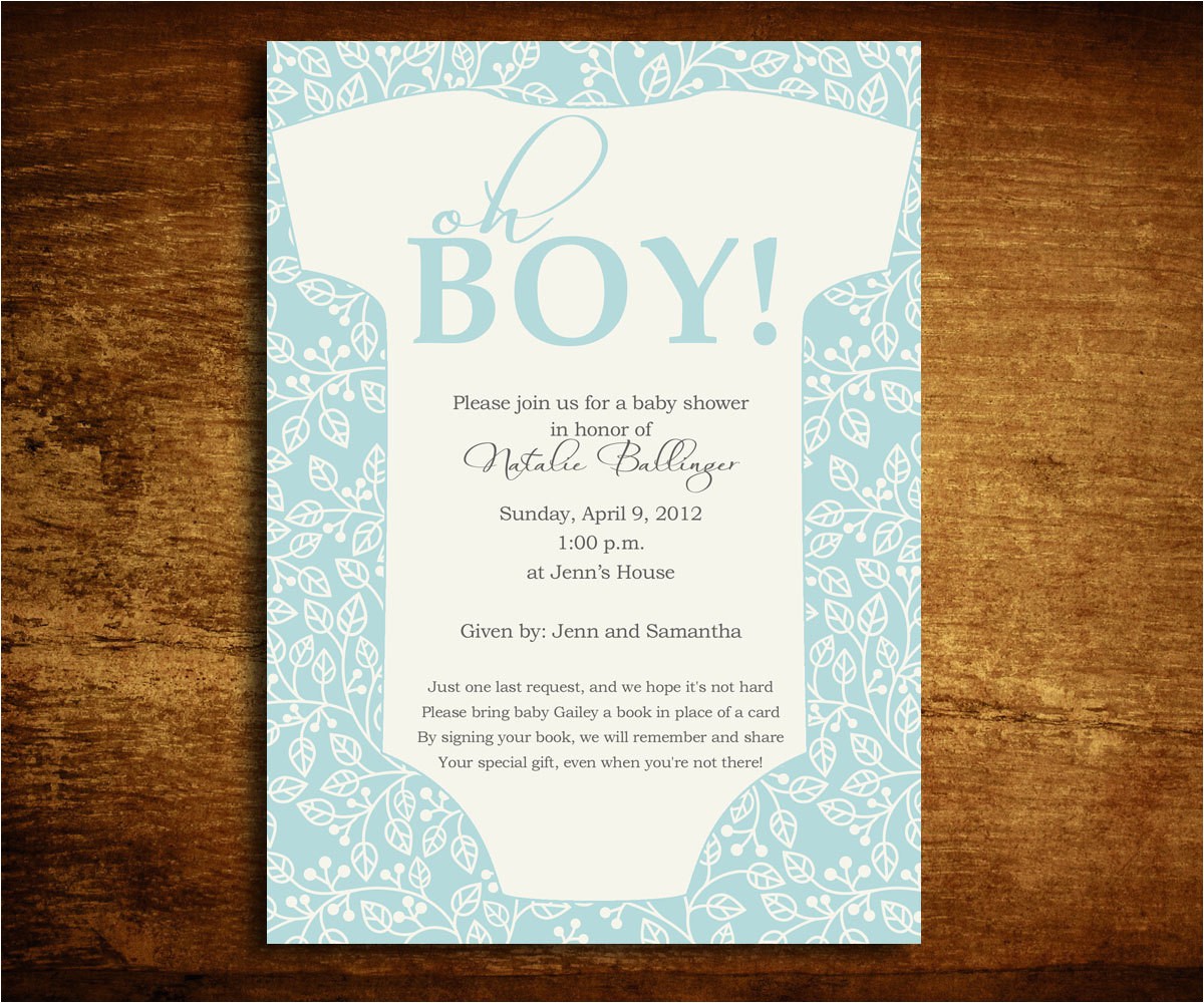 Baby Shower Invite Poems for Boy Oh Boy Esie Baby Shower Invitation and Poem Card