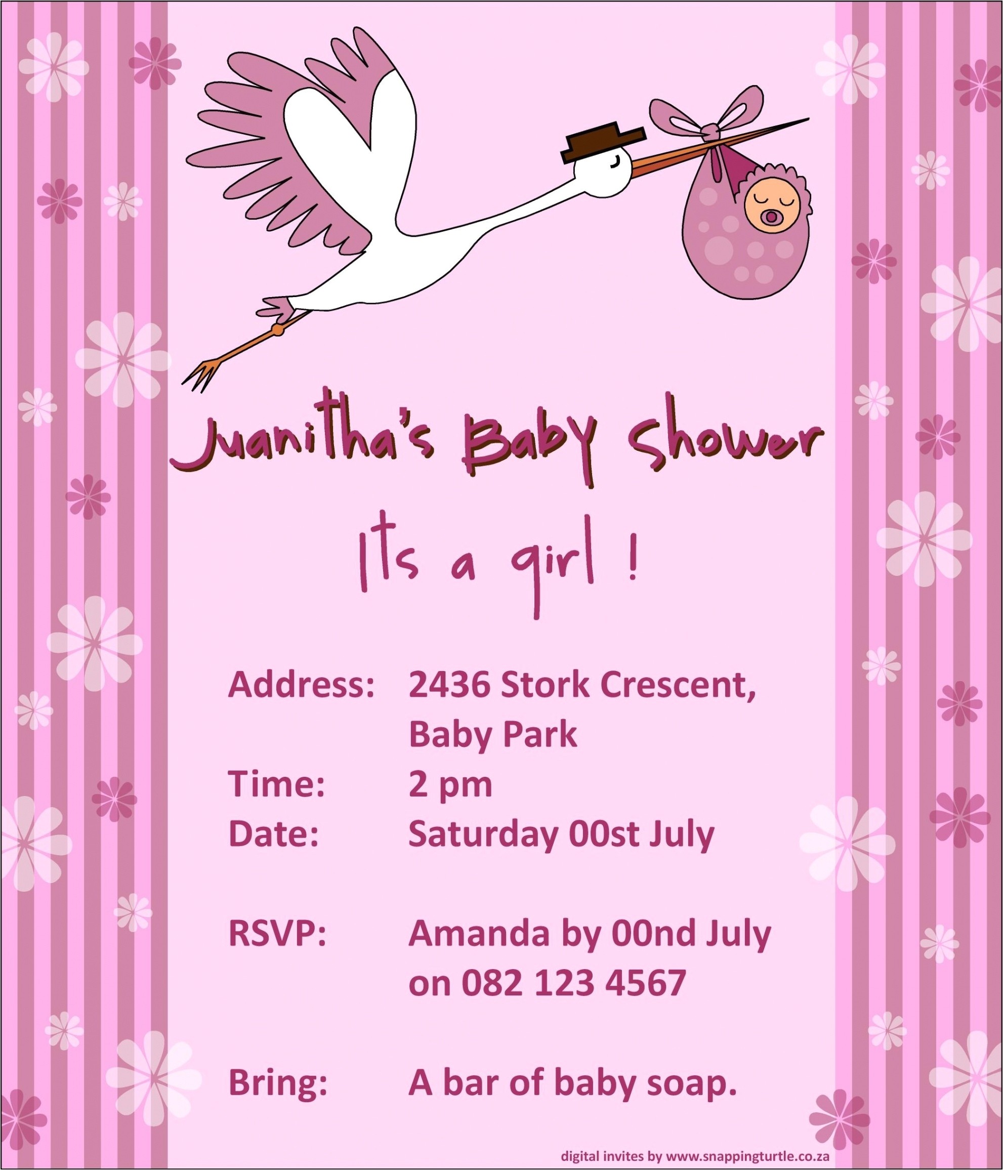 email baby shower invitations template