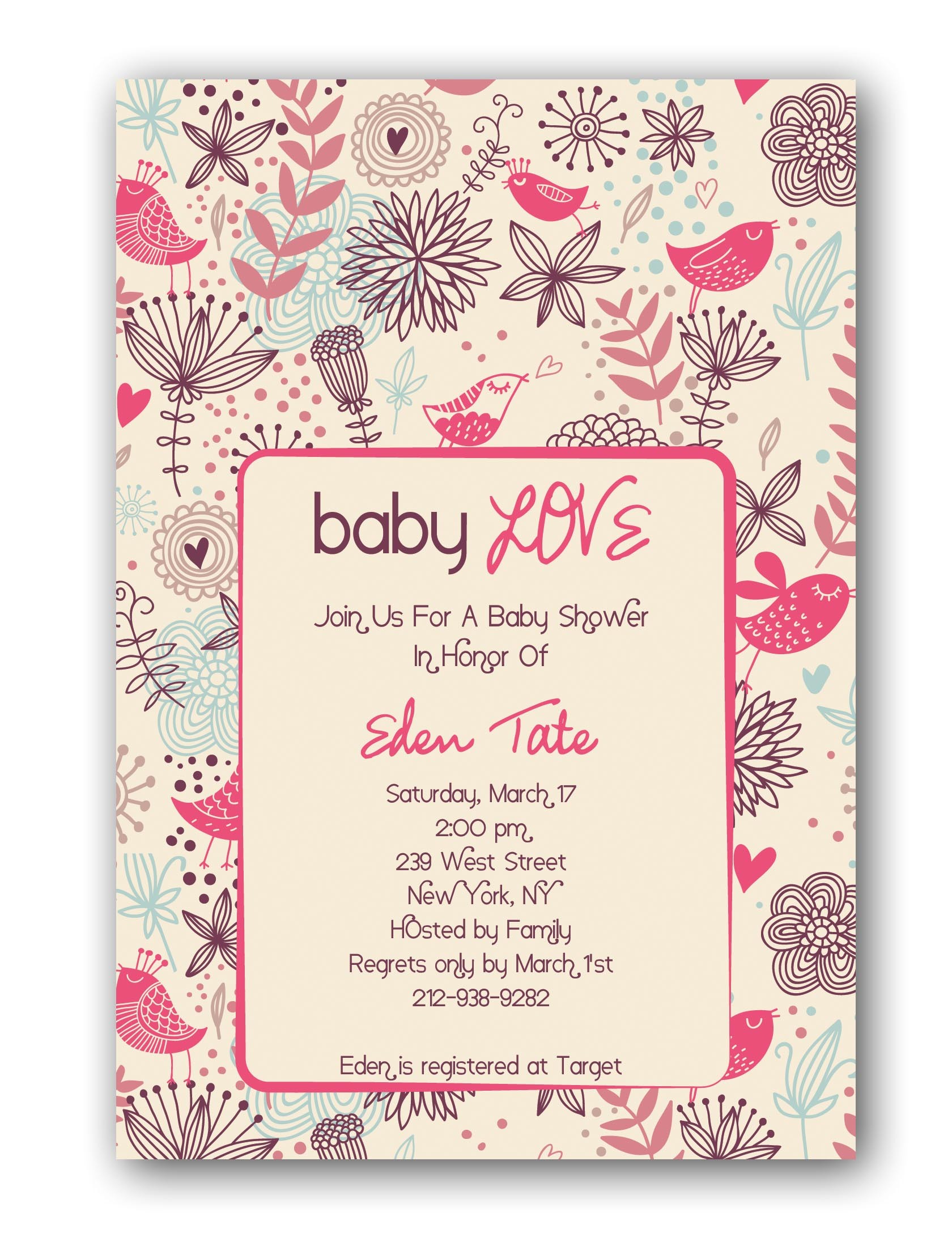 baby girl shower invitations cheap