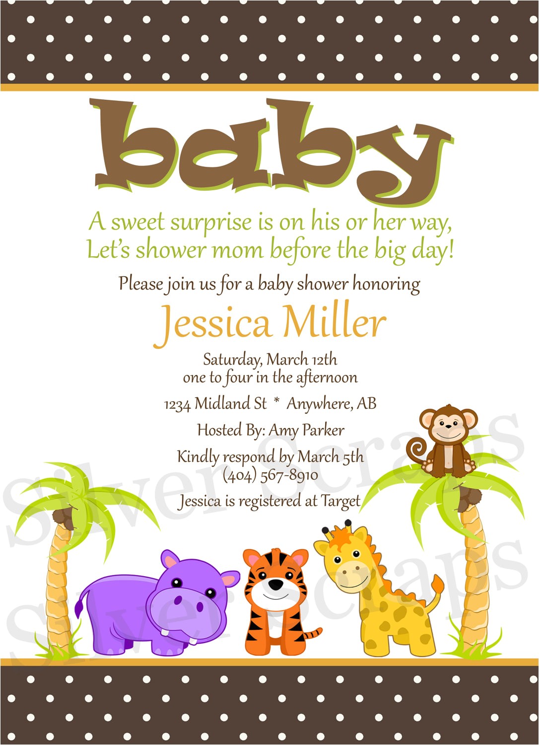 uni baby shower invitations