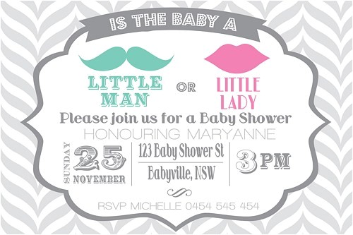 uni baby shower invites