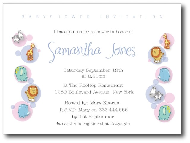 samples of baby shower invitation wording