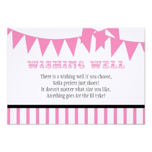 carnival baby shower wishing well card invitation