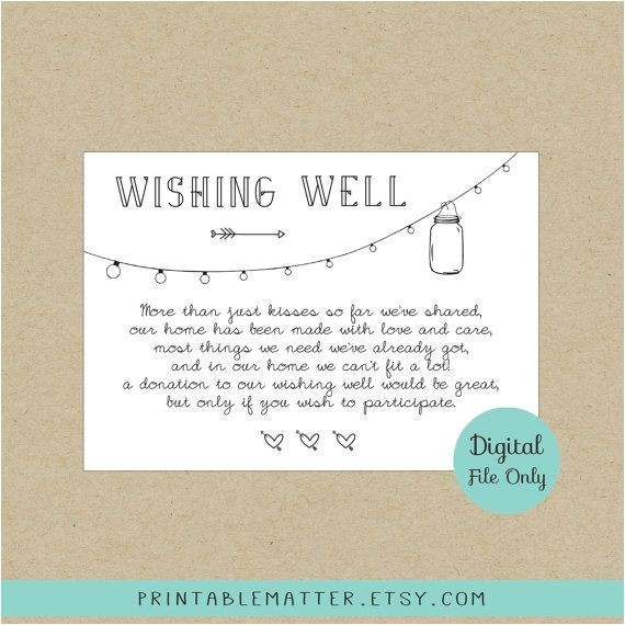 wording for bridal shower invitations wishing well