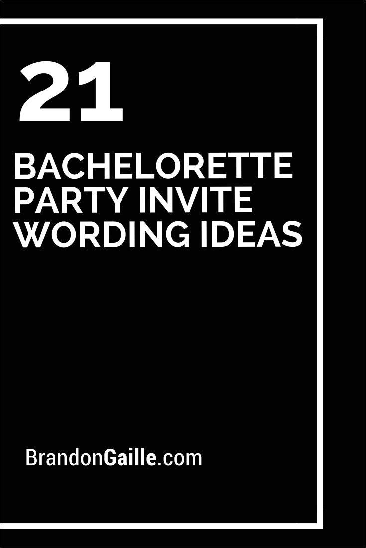 bachelorette party invites