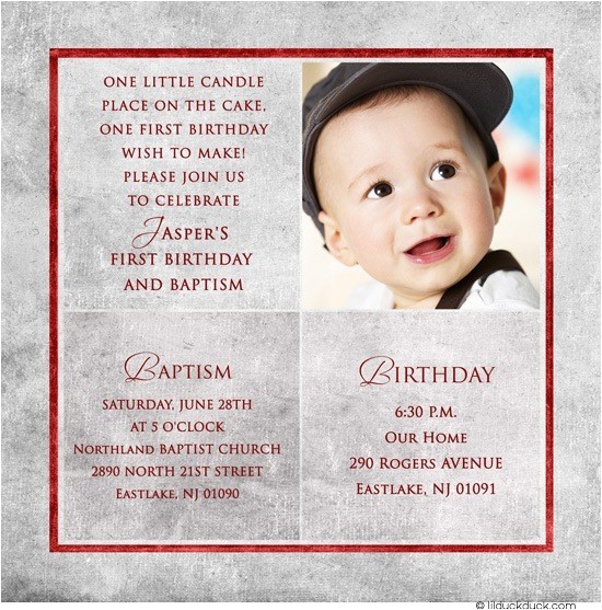 baptism and birthday party to her invitation