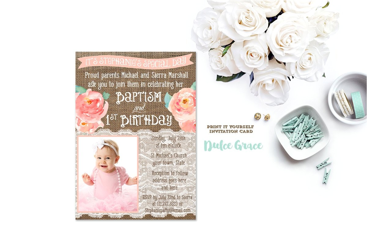 baptism and birthday party to her invitation