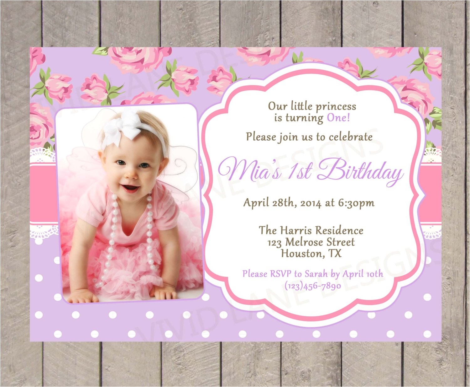 christening and birthday invitation