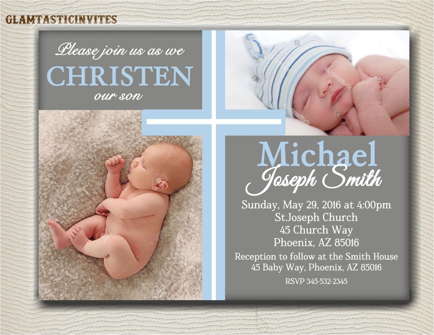 baptism invitations for baby boy