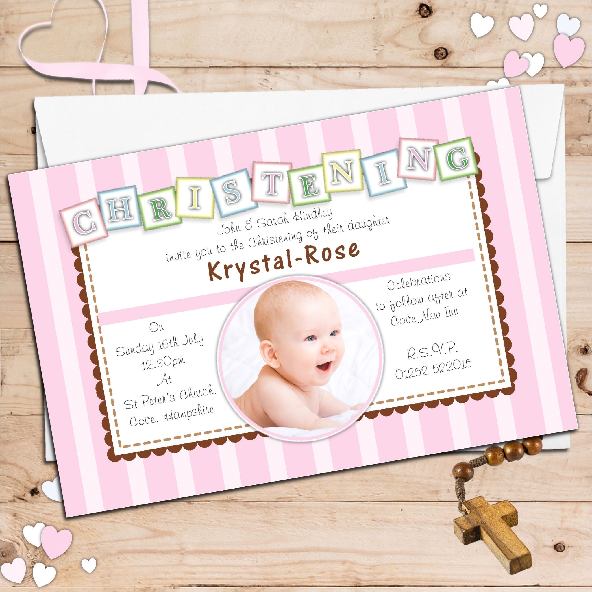 baptism invitation card for baby girl