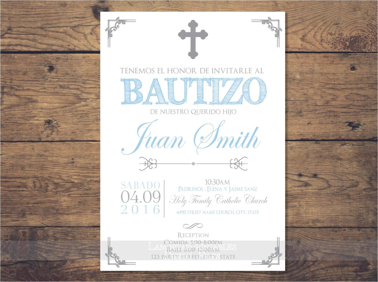 free printable baptism invitations