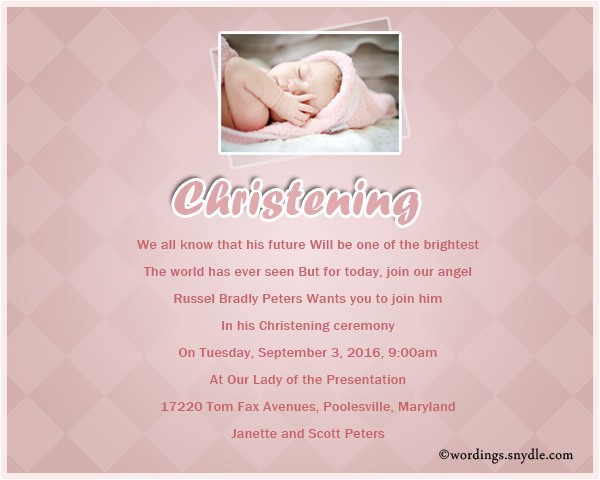 invitation text christening