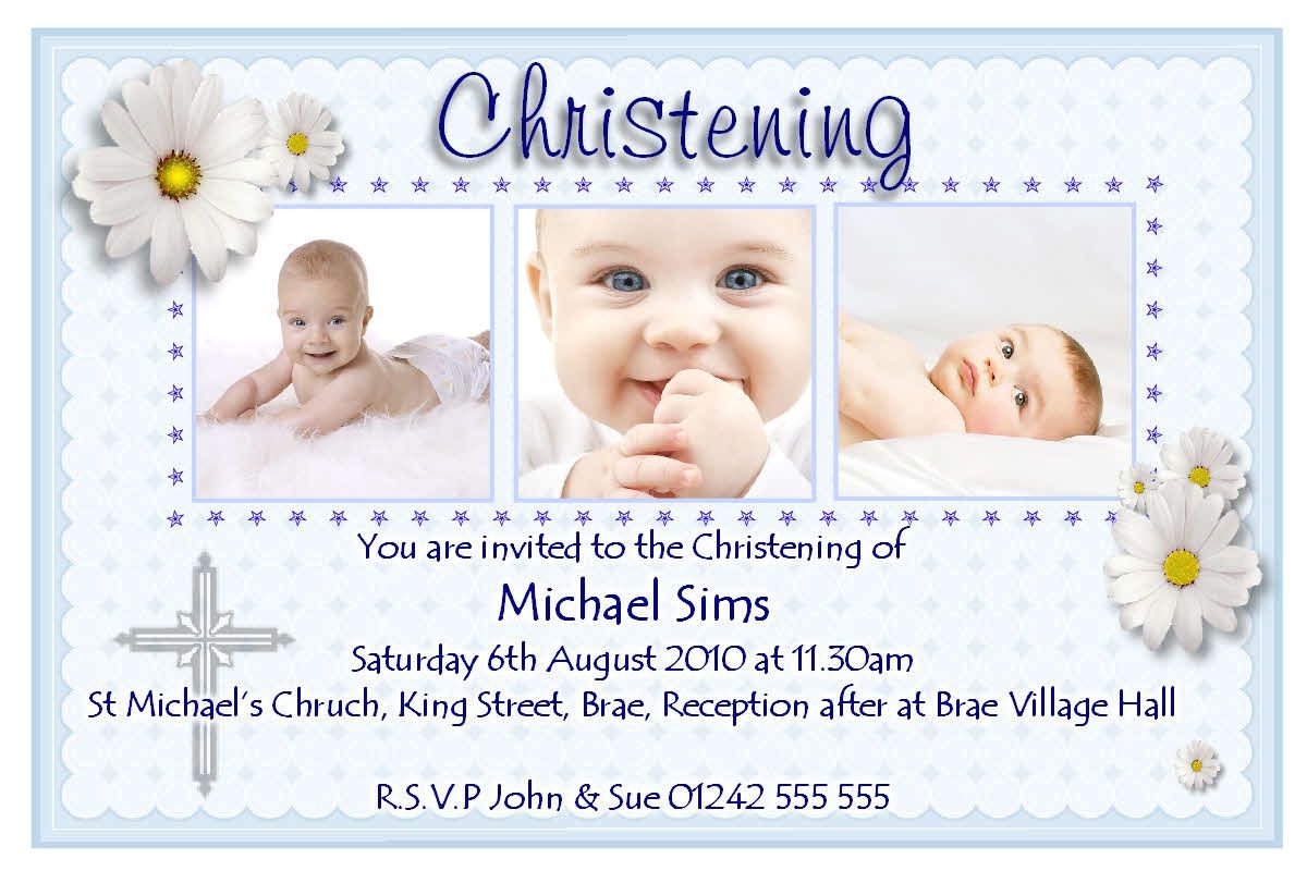 christening invitation cards design
