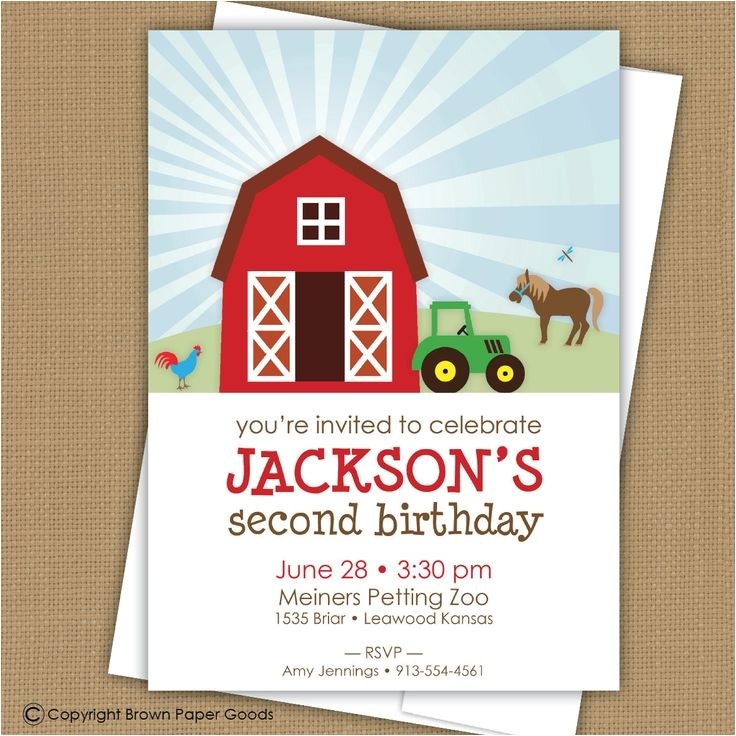farm party invitations