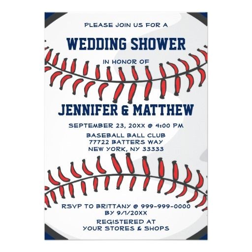 baseball wedding shower