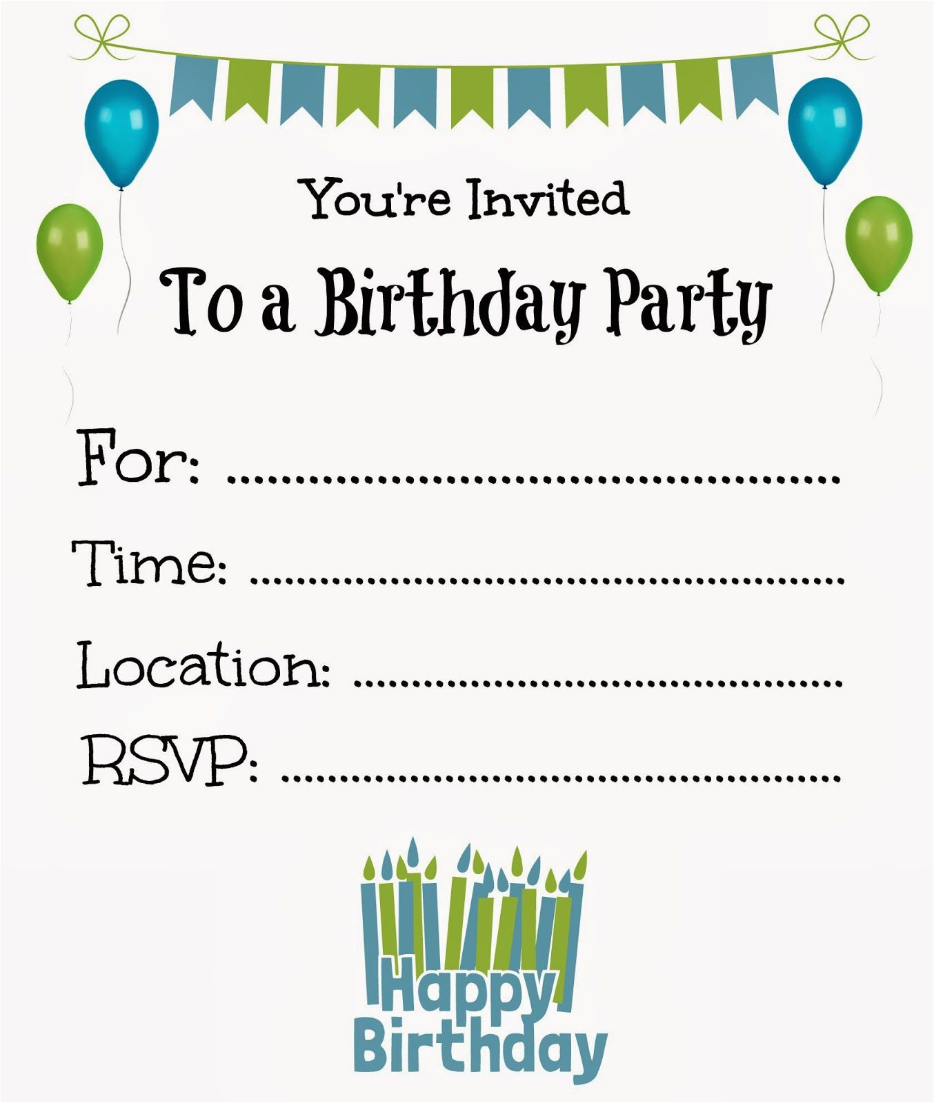 10 simple birthday party invitations design