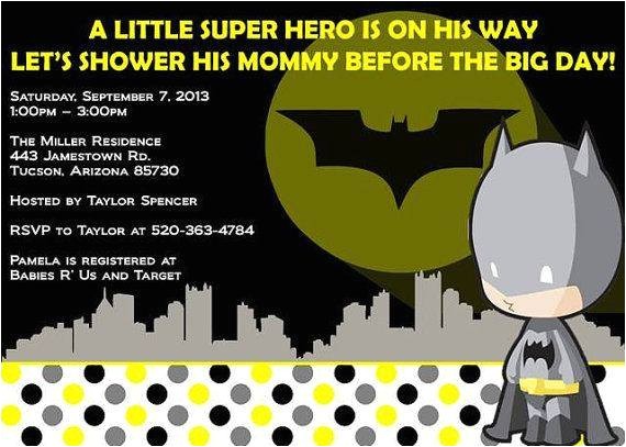 batman baby shower invitations