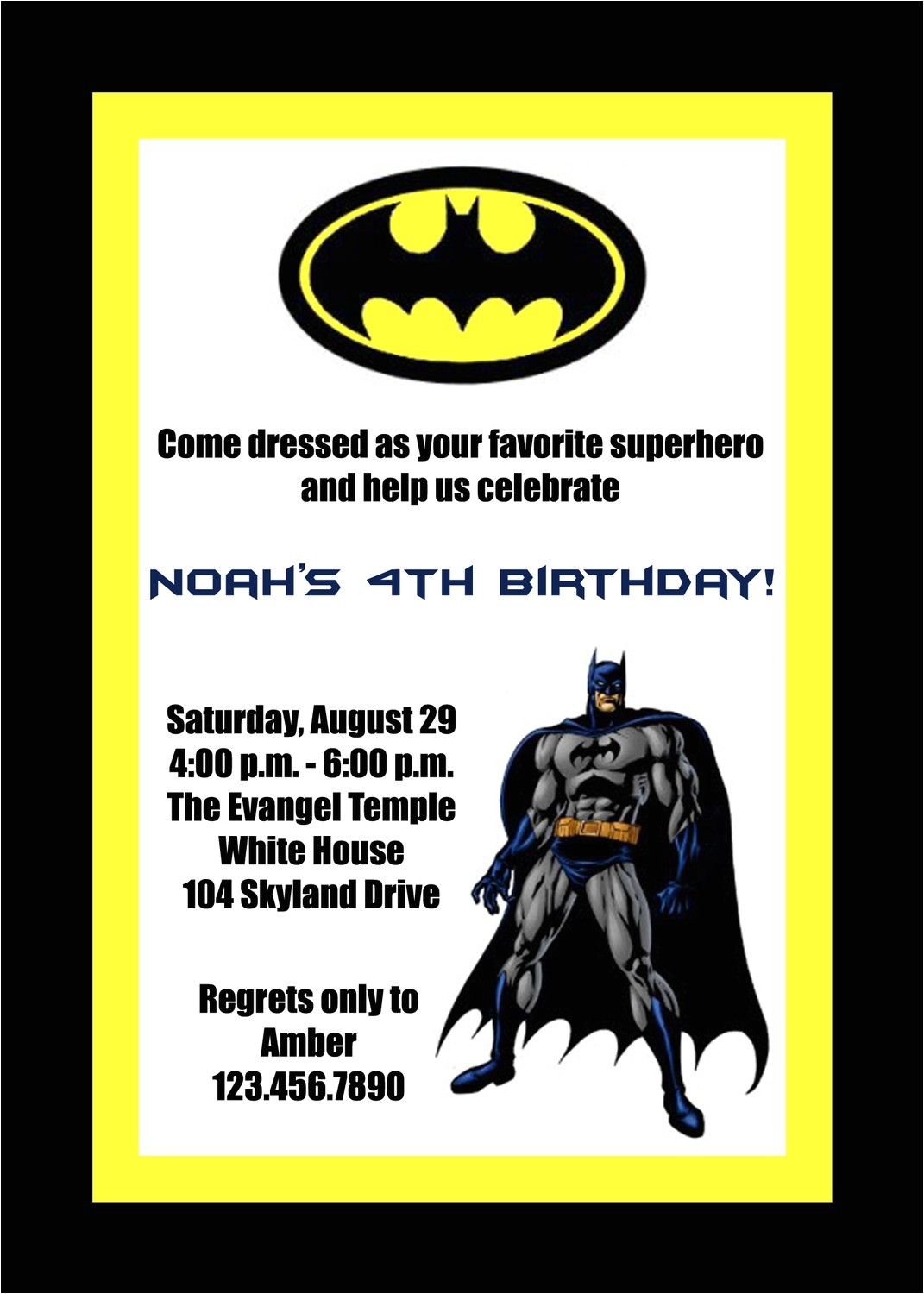 batman birthday invitations templates ideas