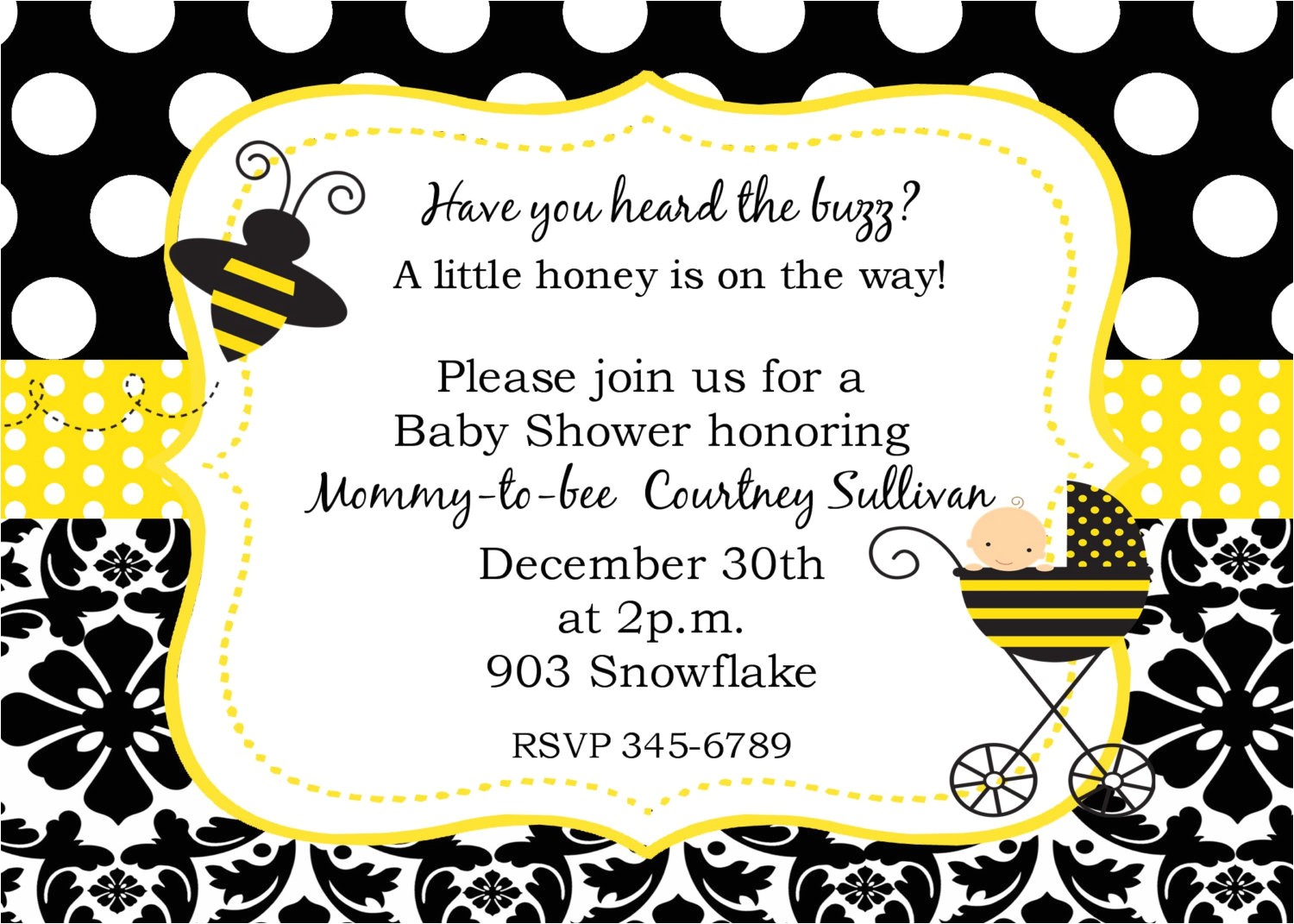 bumble bee baby shower ideas