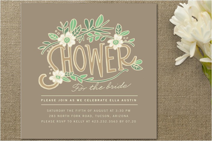 floral bridal shower invitations