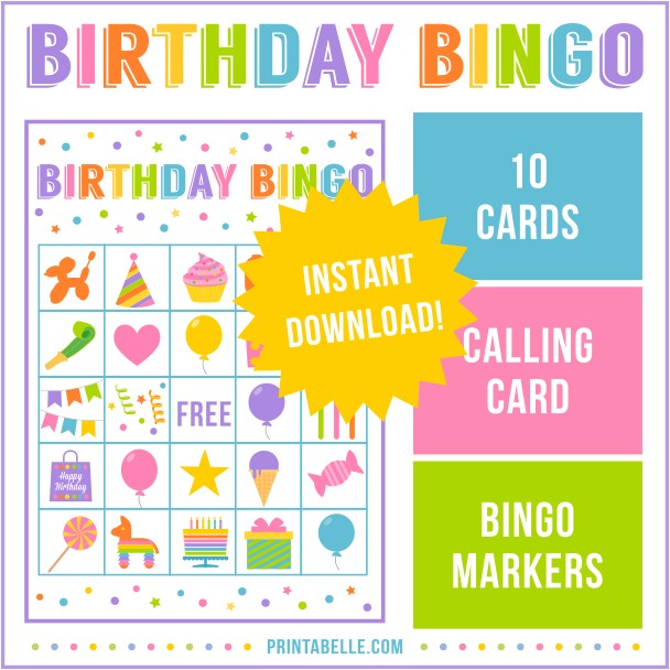 birthday party bingo game