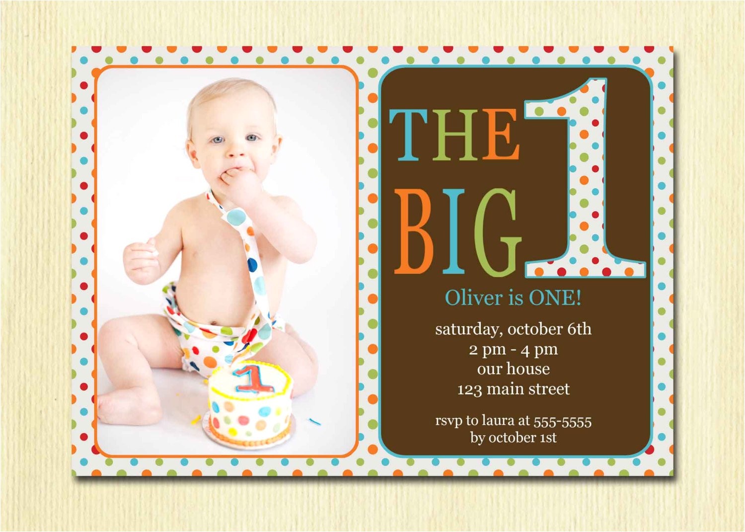 birthday invitation cards for 1 year old