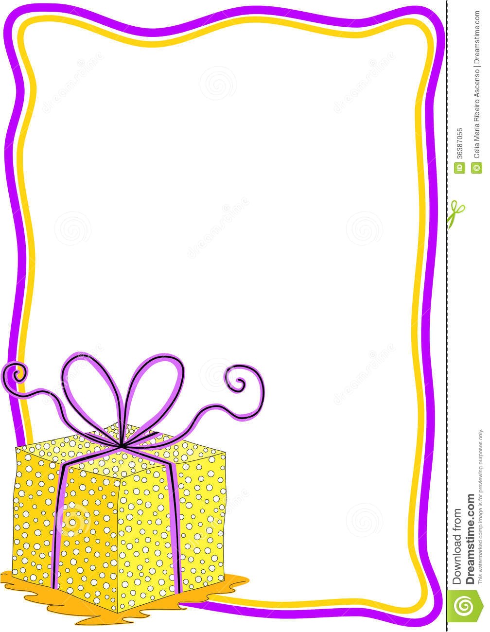 royalty free stock image gift box invitation card frame birthday tag border polka dot image36387056