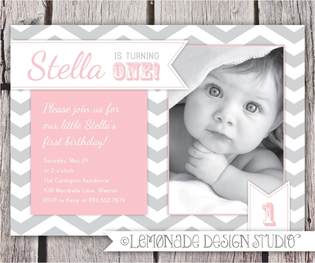 one year old birthday party invitation wording