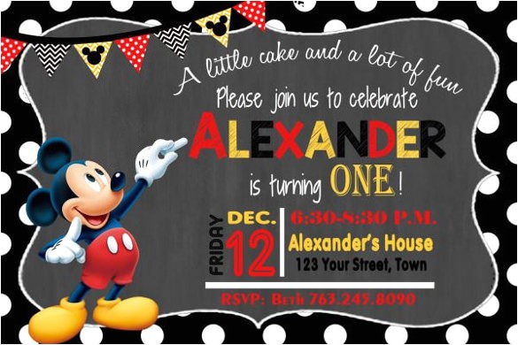 sample mickey mouse invitations