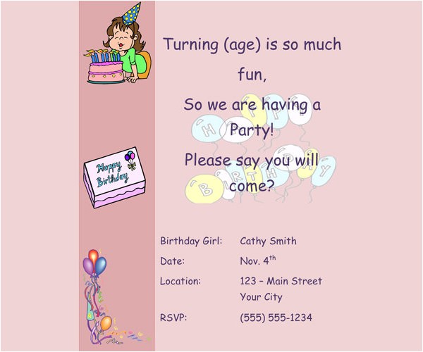 birthday invitation email templates