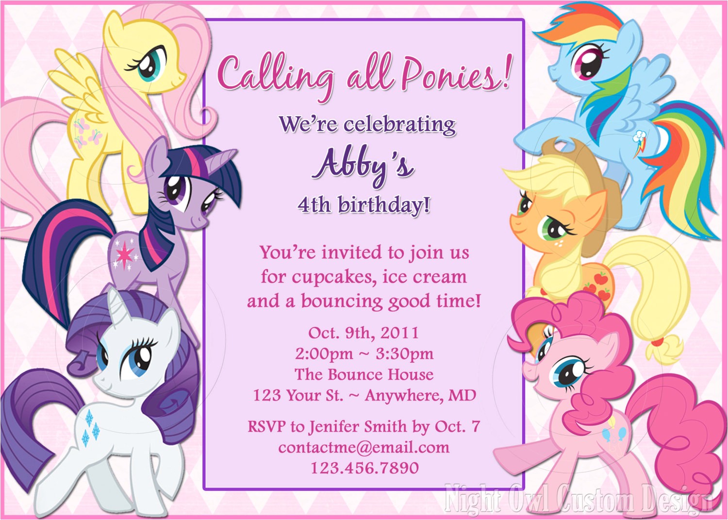 my little pony birthday invitations walmart