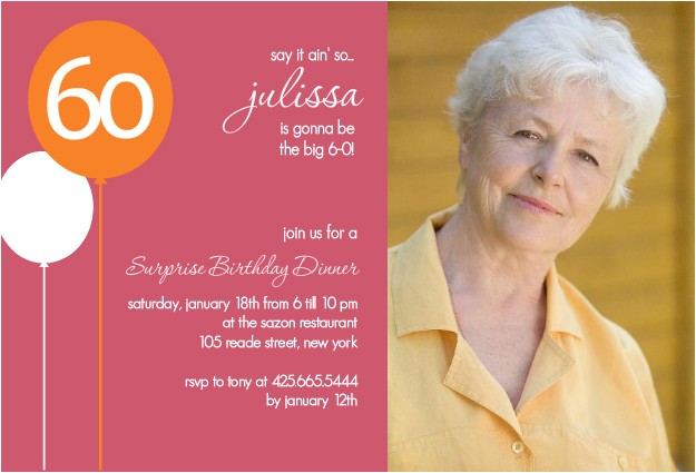 60th birthday party invitations template