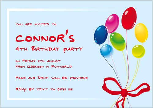 birthday party invitation wordings