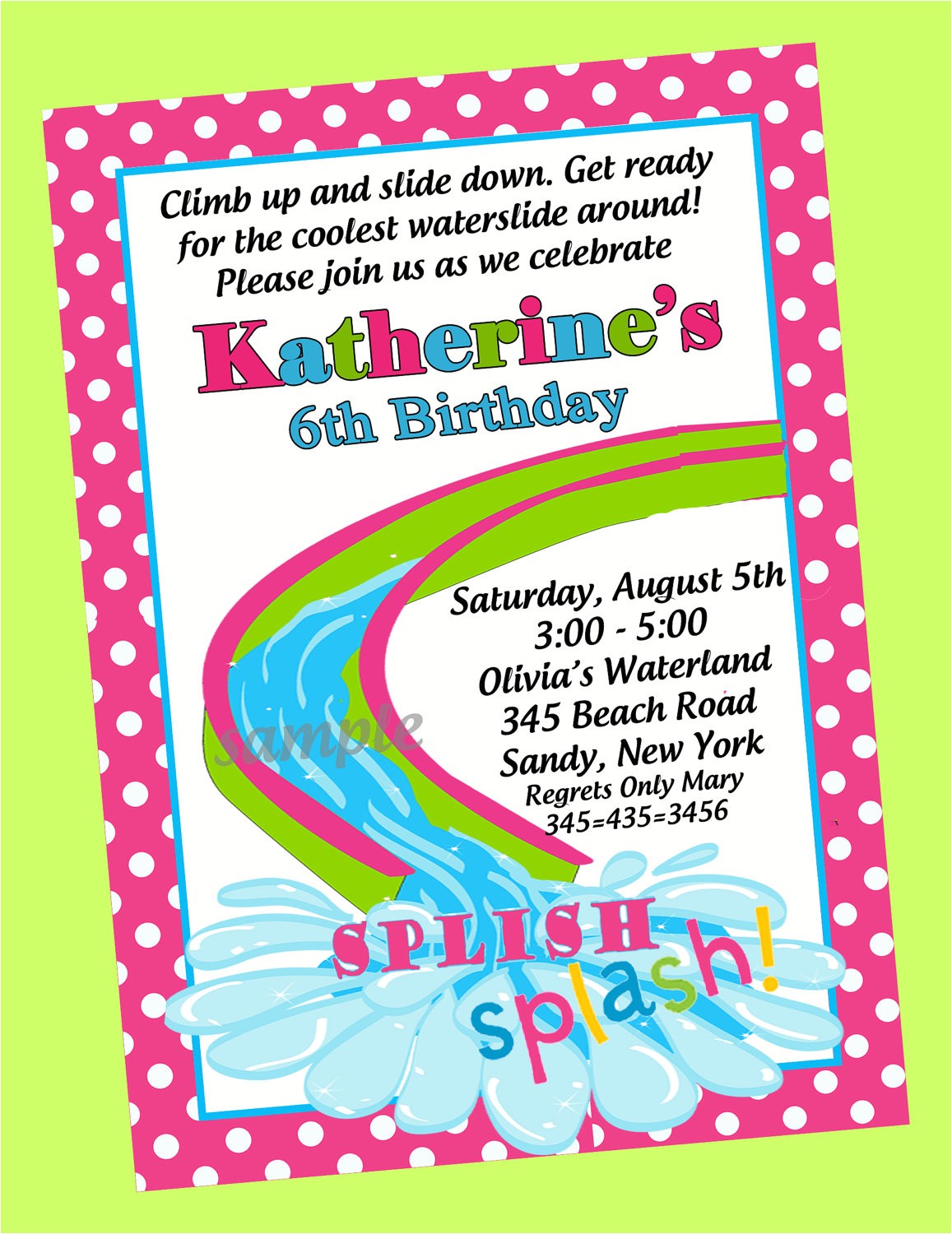birthday pool party invitations template