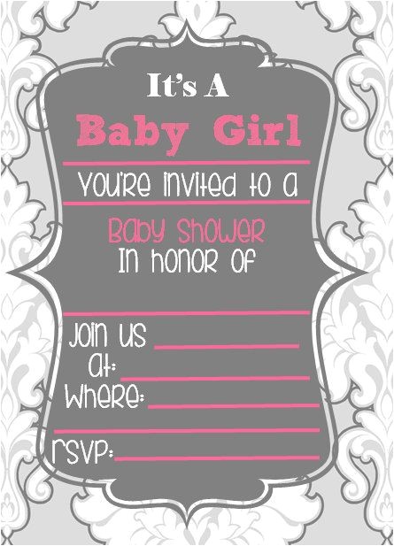 blank baby shower invitations