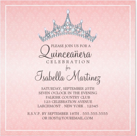 quinceanera invitation templates