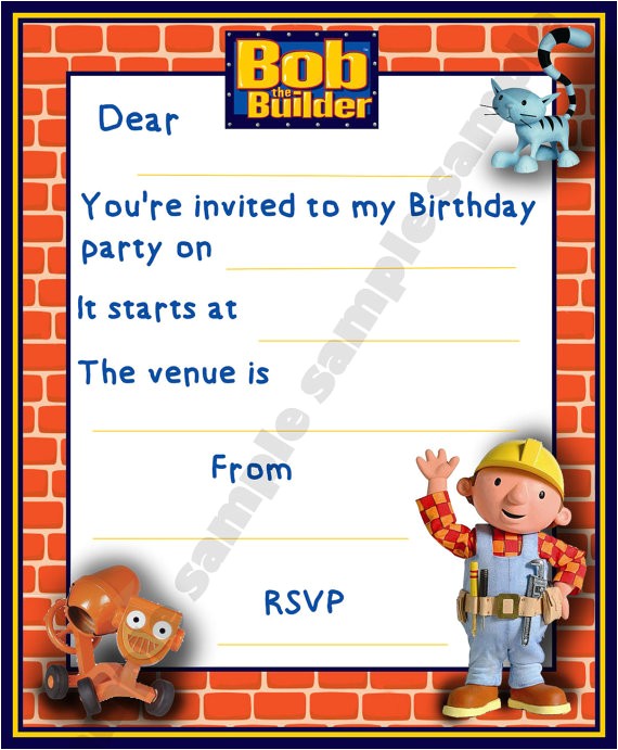 bob the builder birthday party