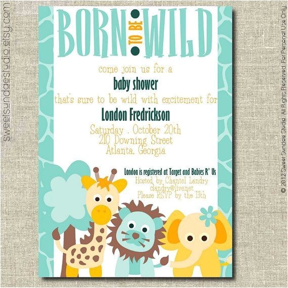 born to be wild baby shower theme