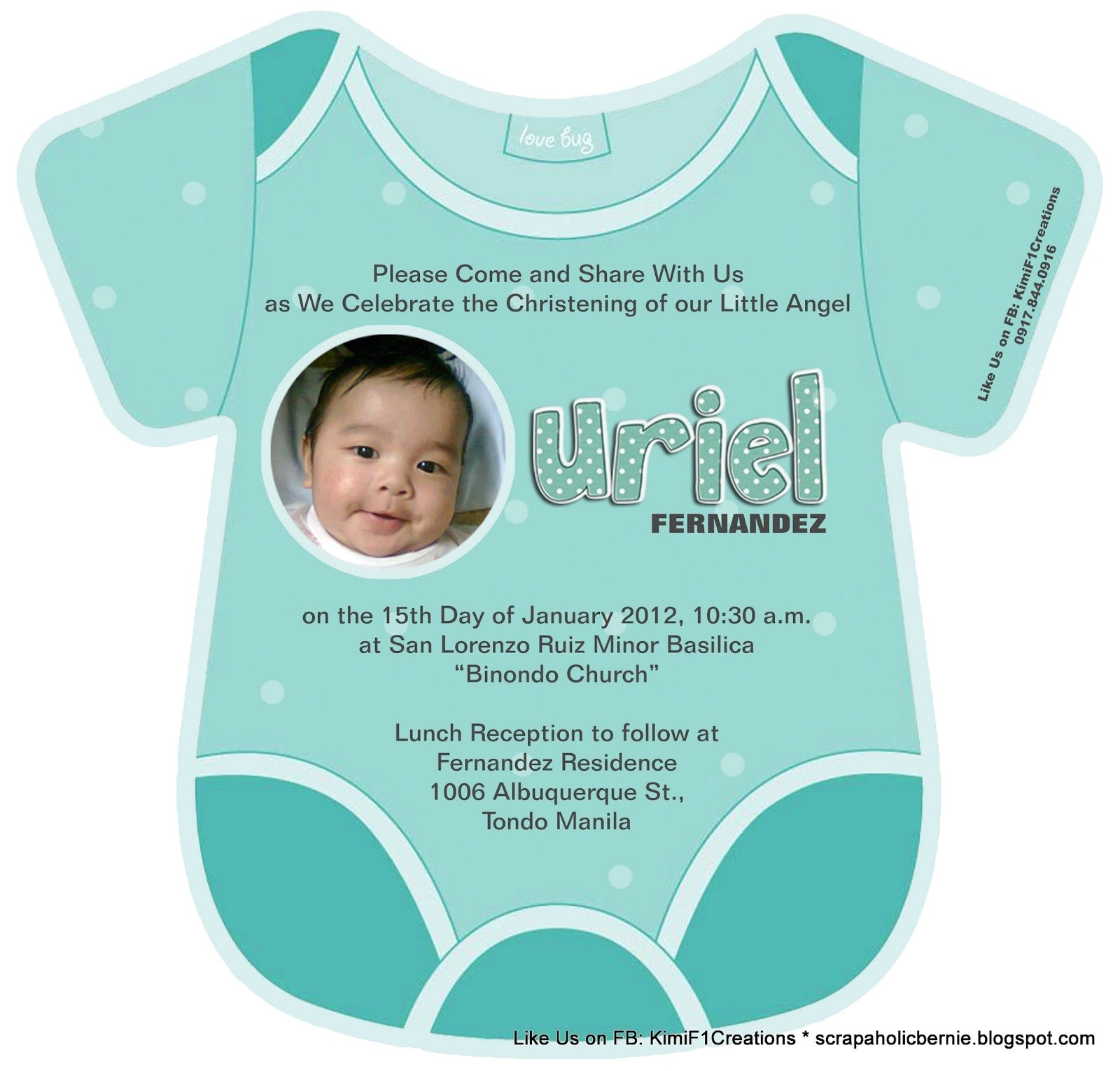 baptism invitation template for baby boy