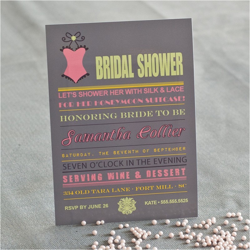 lingerie shower invitation