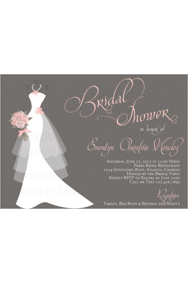 bridal shower invitations via email