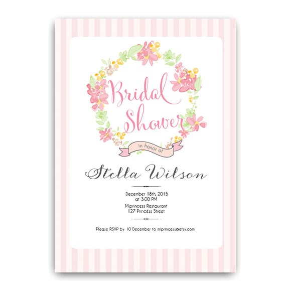 bridal shower invitation wedding shower invitation shabby chic wedding gown floral rose pearl invitation card design elegant card 130