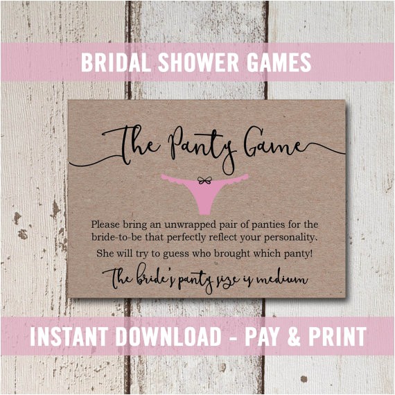 printable bridal shower panty game