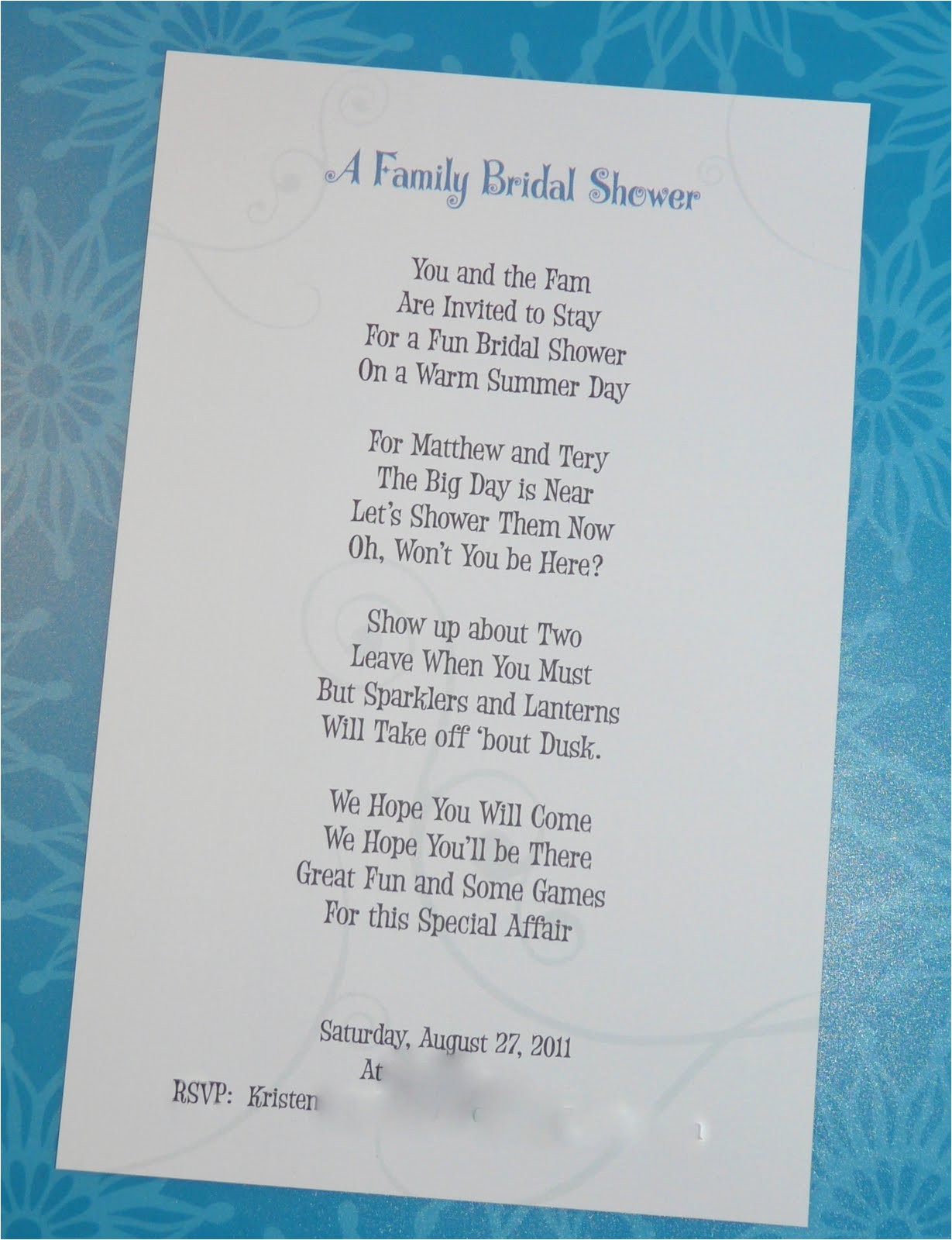 writing a bridal shower invitation poem