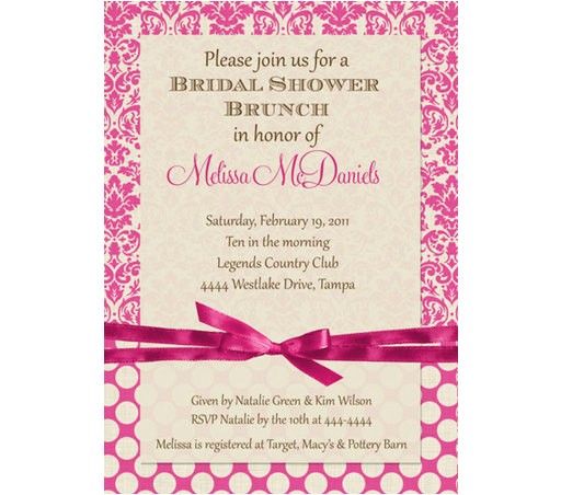 bridal shower invitations for brunch