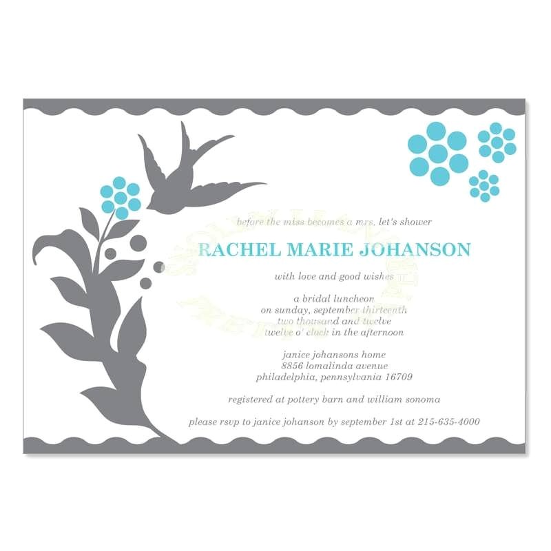 bridal shower invitation postcard template