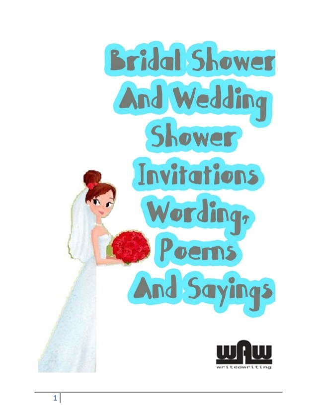 bridal shower and wedding shower invitations wording poems and sayings
