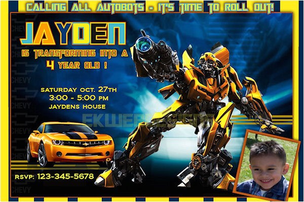transformers birthday invitations