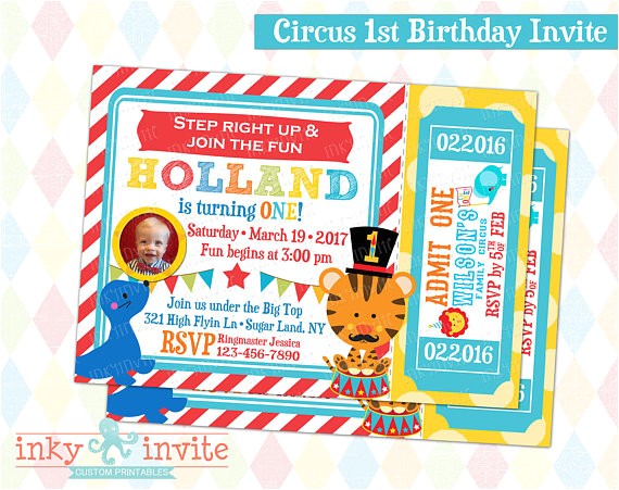 circus 1st birthday invite 1st birthday 2